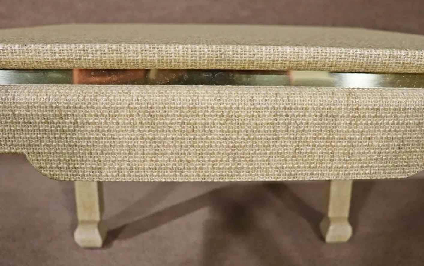 Grass Cloth Wrapped Side Table In Good Condition For Sale In Brooklyn, NY