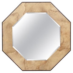 Miroir en peau de chèvre signé Karl Springer