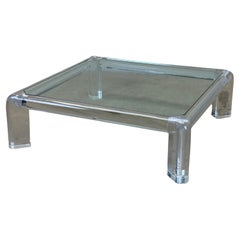 Karl Springer Signed 'Mark II" Lucite Coffee Table