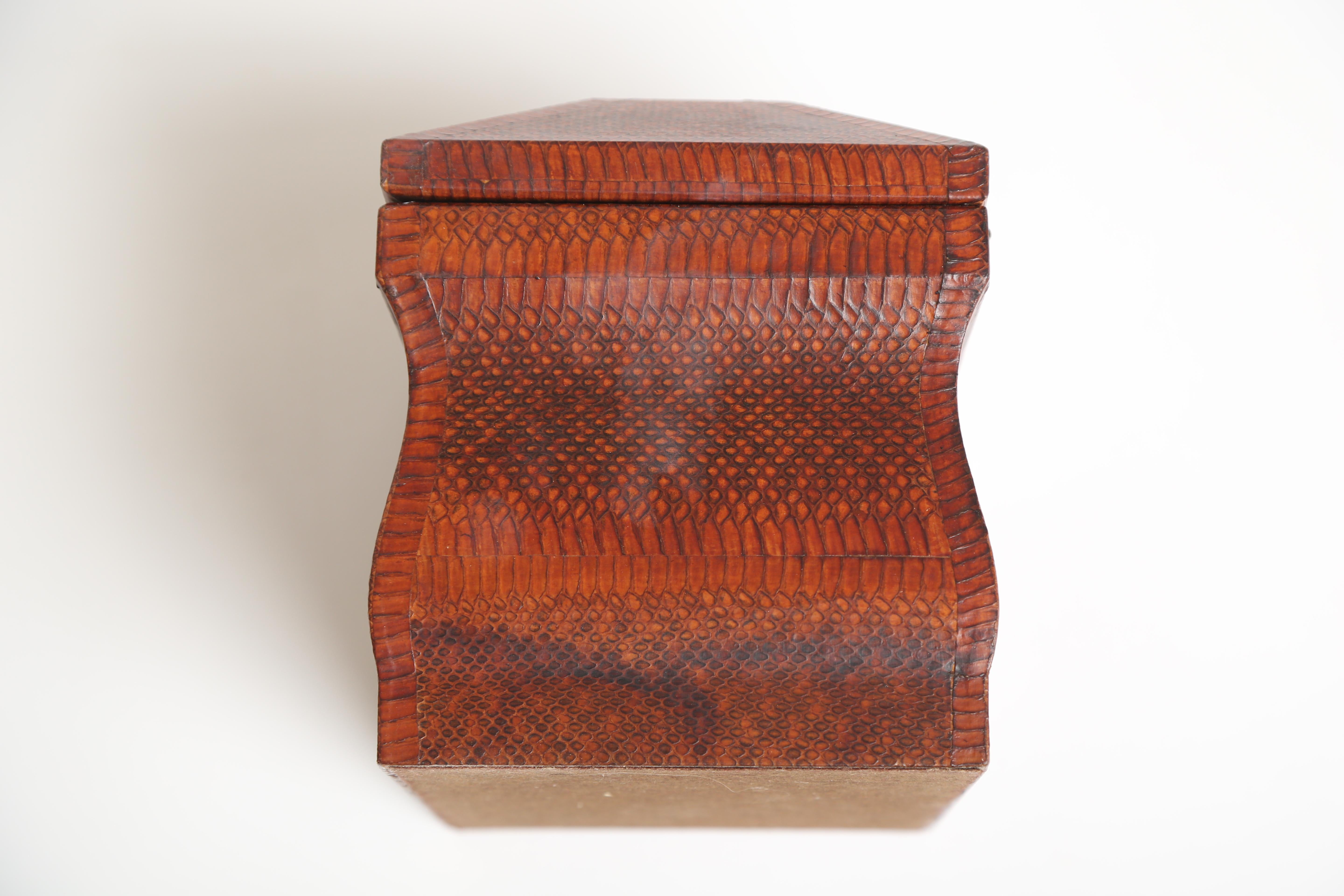 Karl Springer Snakeskin Covered Box For Sale 2