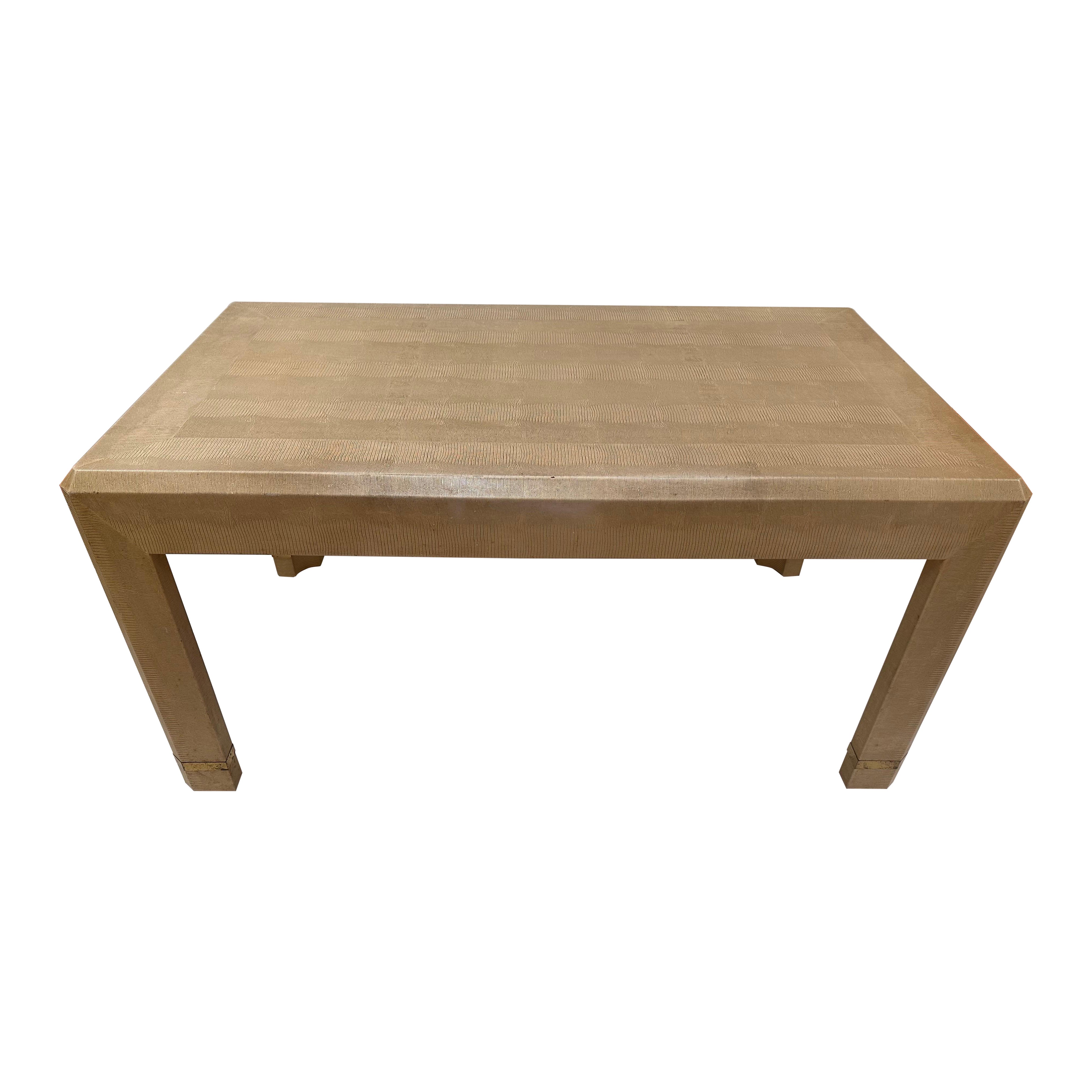 Table de salle à manger en peau de serpent Karl Springer