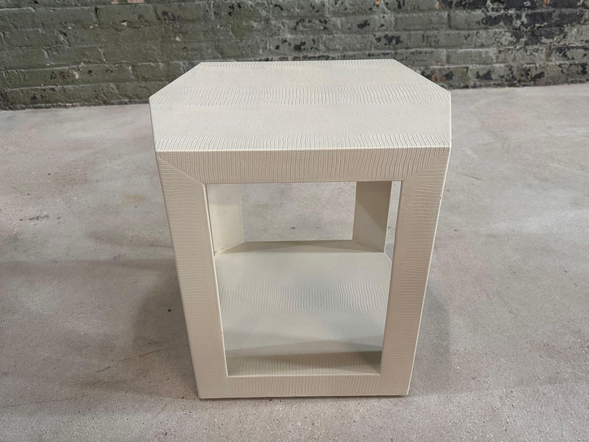 Karl Springer Snakeskin Side/End Table 1980's. Original