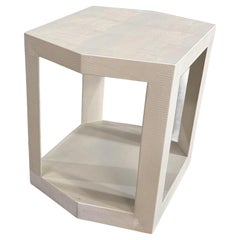 Karl Springer Snakeskin Side/End Table, 1980