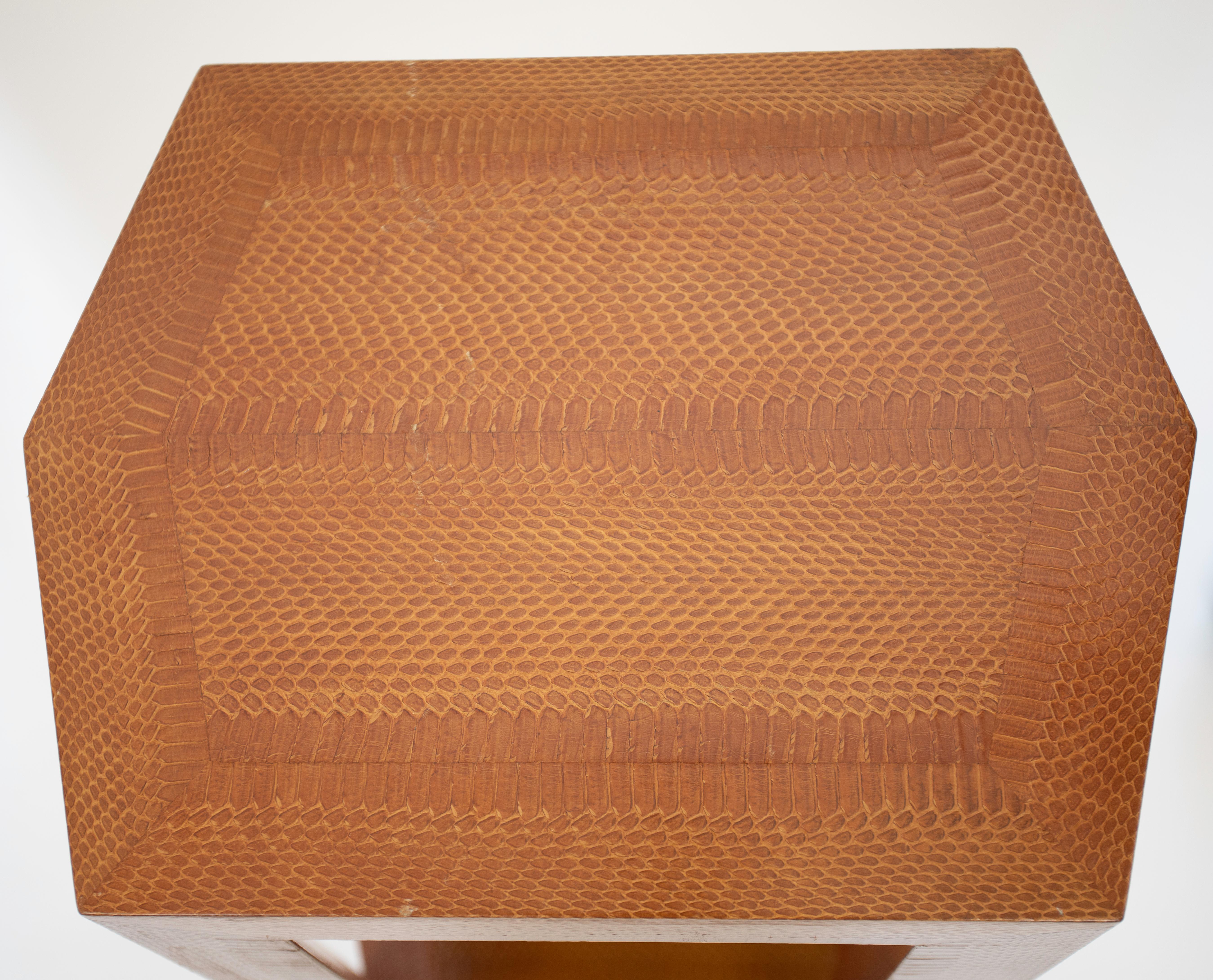 Leather Karl Springer Snakeskin Table