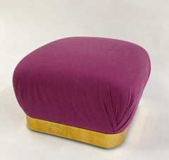 Ottoman ou Pouf en Souffle de Karl Springer en Condition Originale