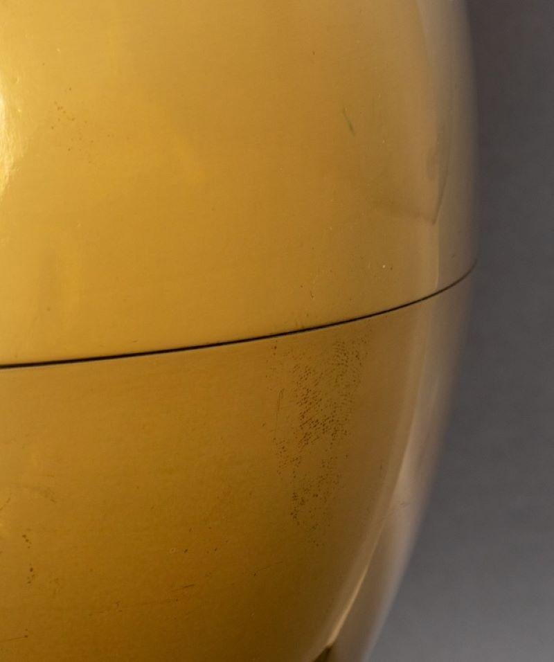 Karl Springer Spherical Brass Table Lamp In Good Condition In New York, NY
