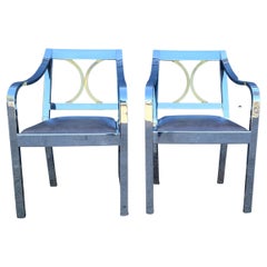 Karl Springer Stainless Steel Dining or Side Chairs