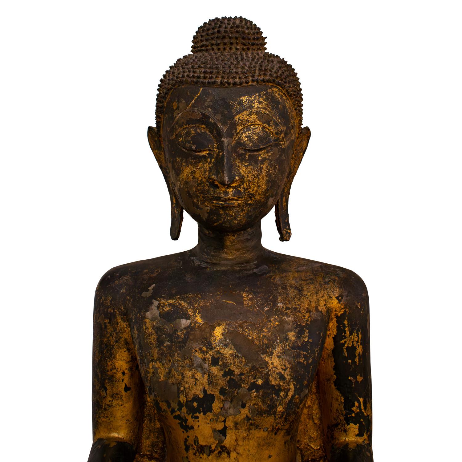 Bronzo Karl Springer Scultura di Buddha in piedi in bronzo dorato del XIX secolo in vendita