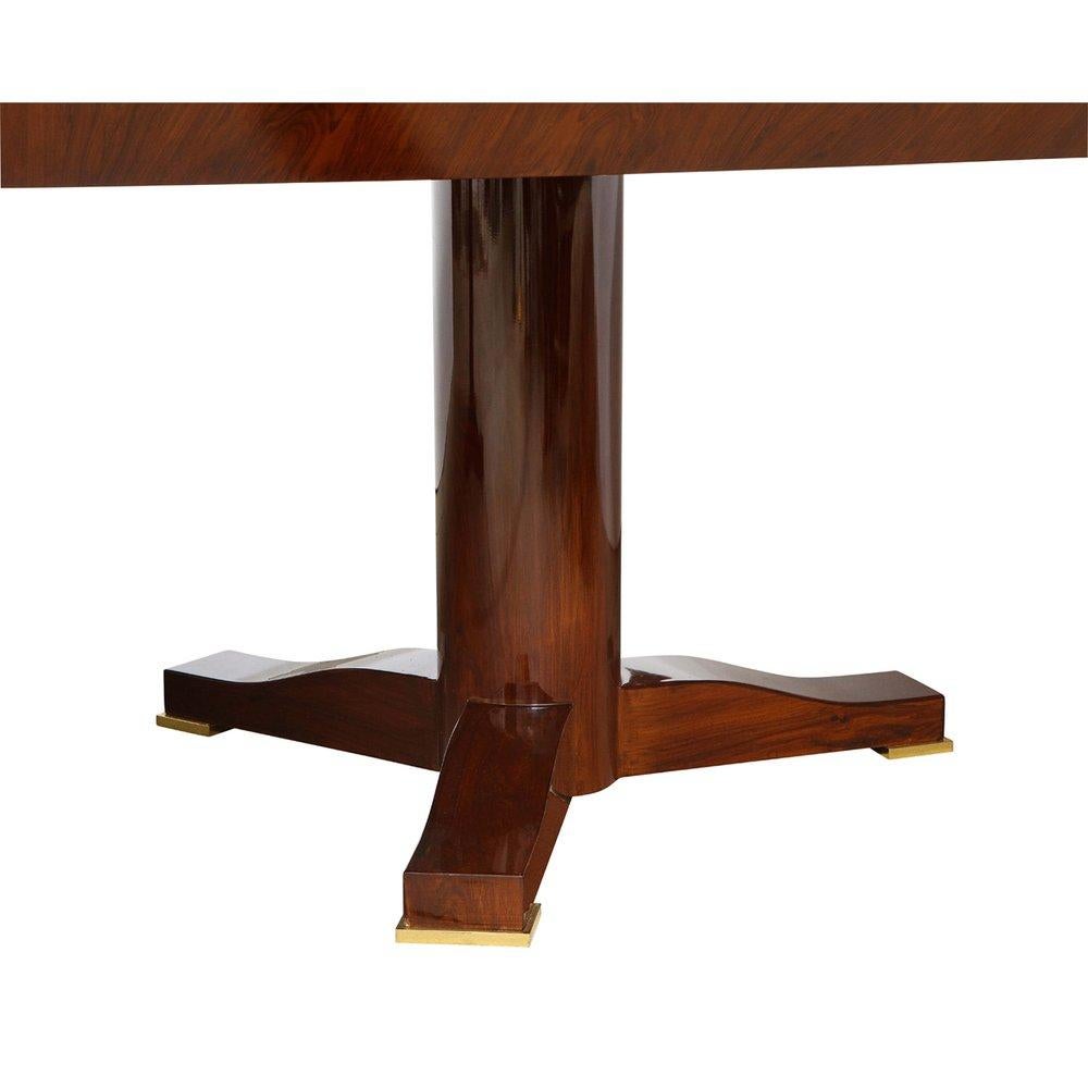 Hand-Crafted Karl Springer Stunning Monumental Dining Table in Rosewood with Inlay, 1980s For Sale