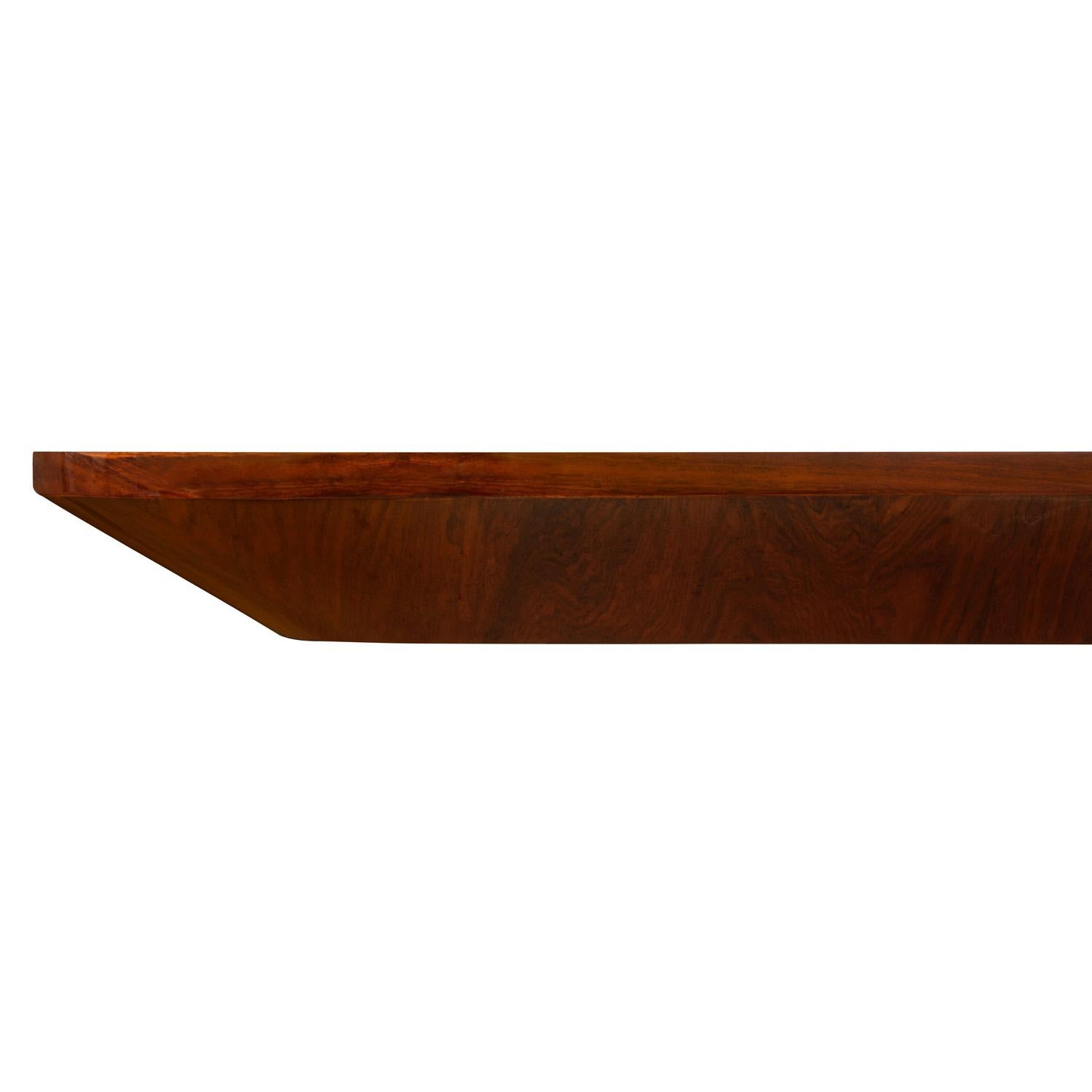 Karl Springer Stunning Monumental Dining Table in Rosewood with Inlay 1980s In Excellent Condition For Sale In New York, NY