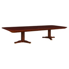 Karl Springer Stunning Monumental Dining Table in Rosewood with Inlay, 1980s