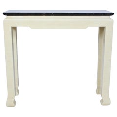 Karl Springer Style Asian Motif Horn and Bone Console Table