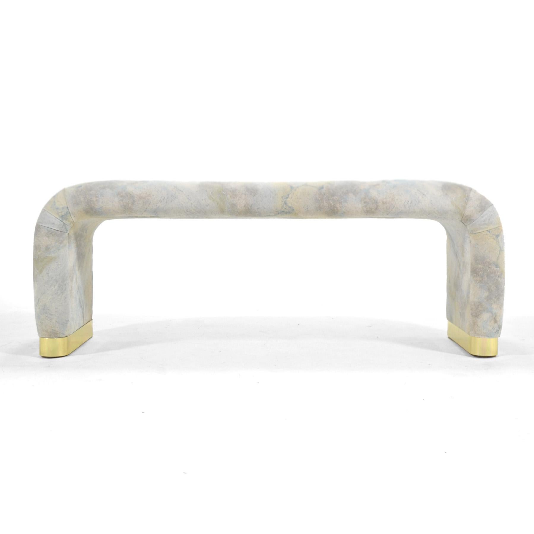 Hollywood Regency Karl Springer Style Bench For Sale