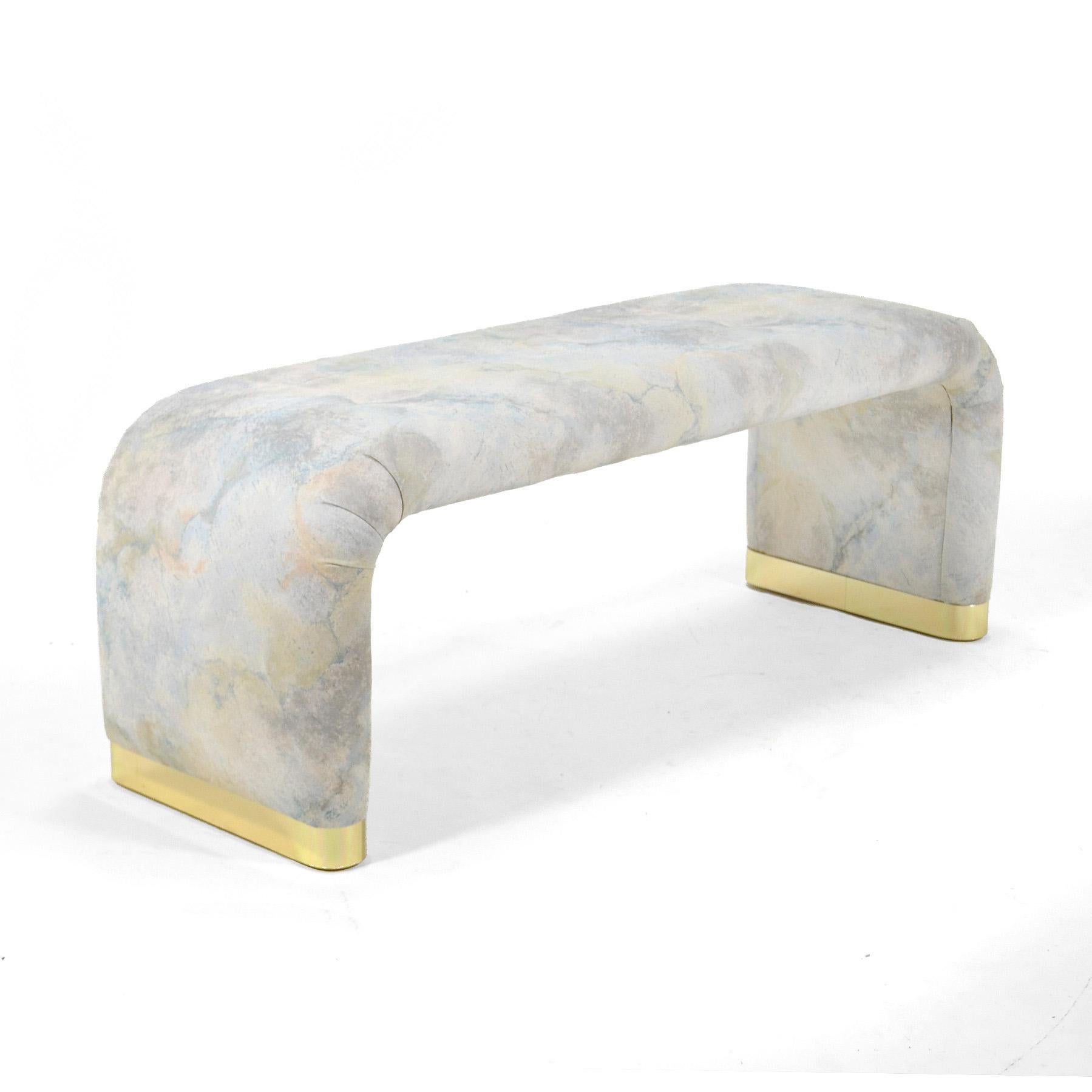 American Karl Springer Style Bench For Sale