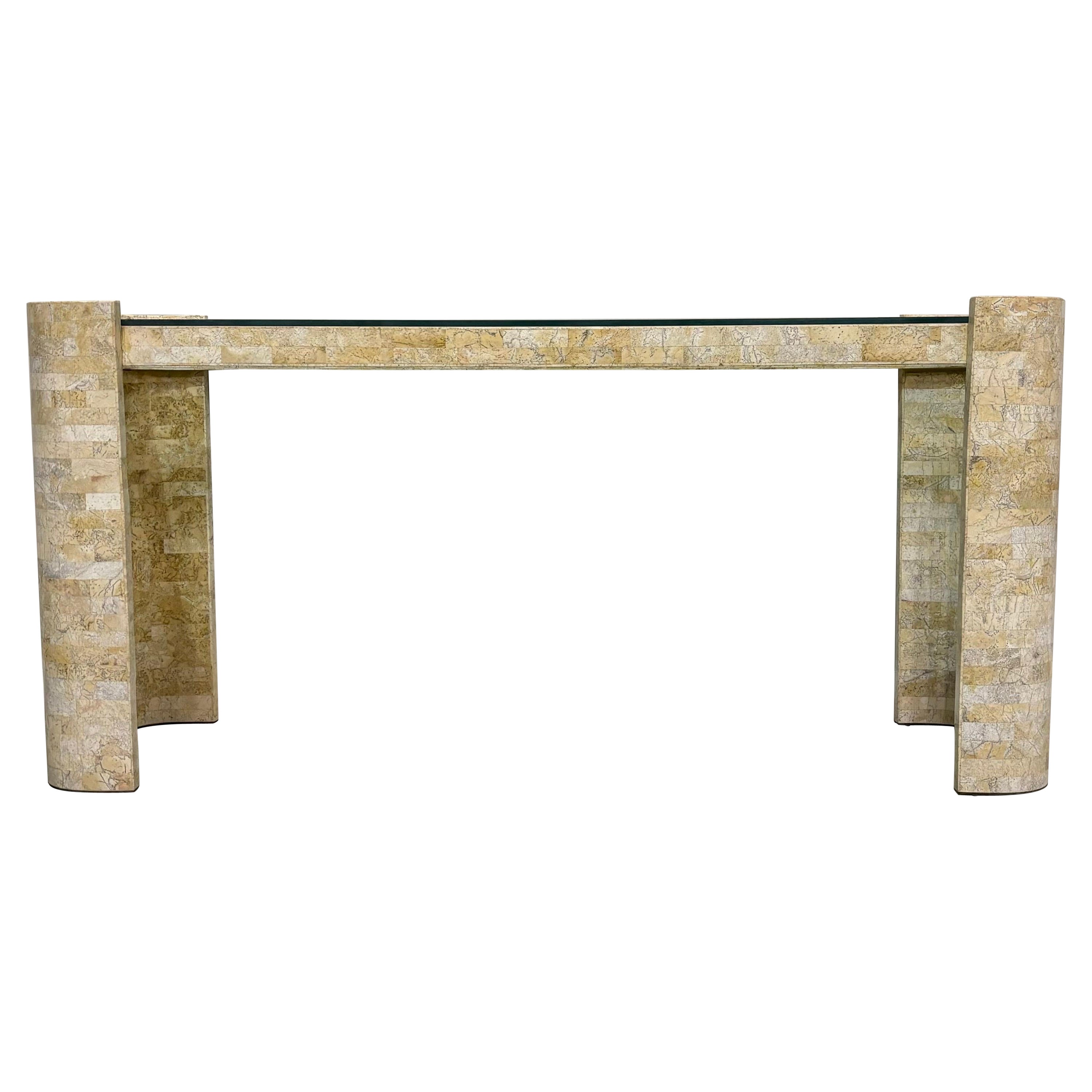 Table console de style Karl Springer
