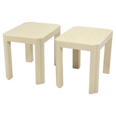 Retro Karl Springer Style End Tables