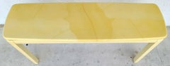 Karl Springer Style Faux Lacquered Goatskin Console Sofa Table
