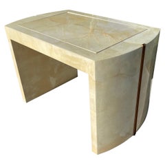 Karl Springer Style Goatskin Parchment Vellum Game Table