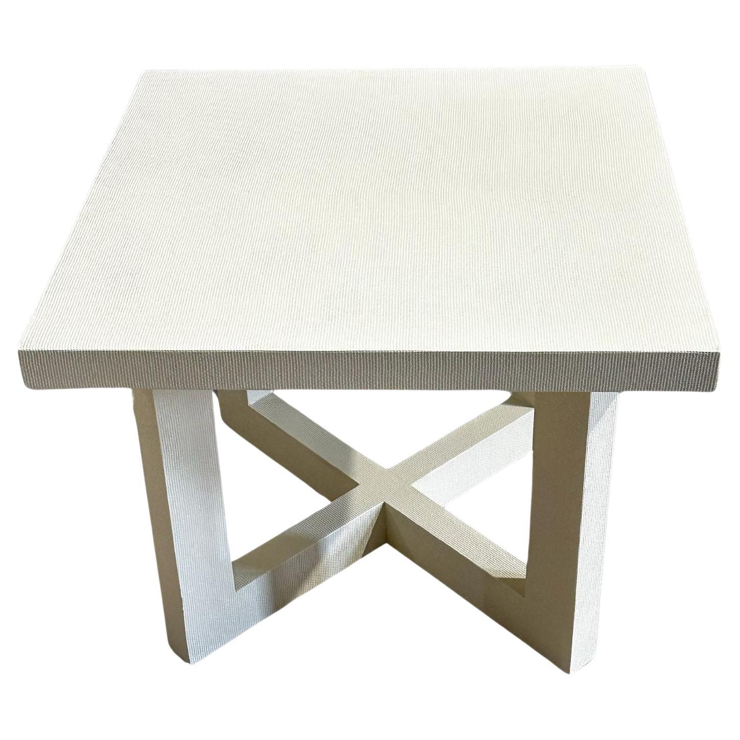 Table à manger en toile de gazon de style Karl Springer, 1970 en vente