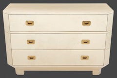 Karl Springer Style Grasscloth Wrapped Dresser