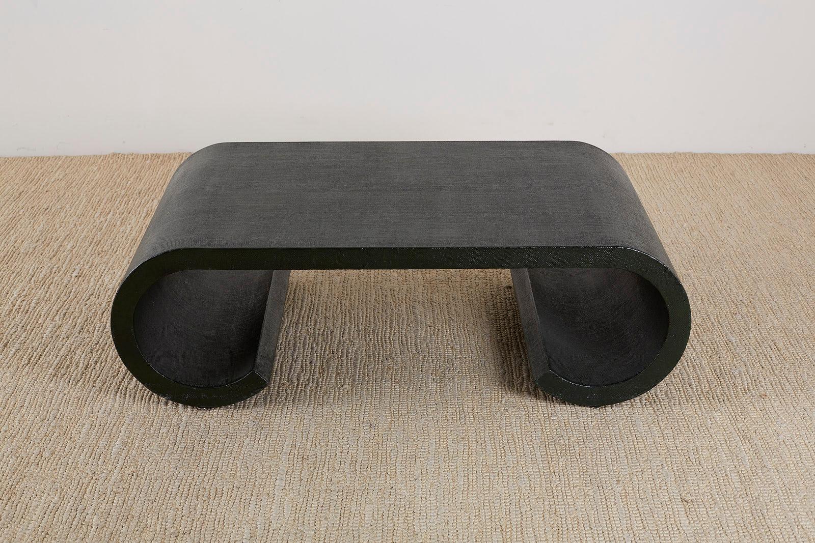 karl springer scroll coffee table