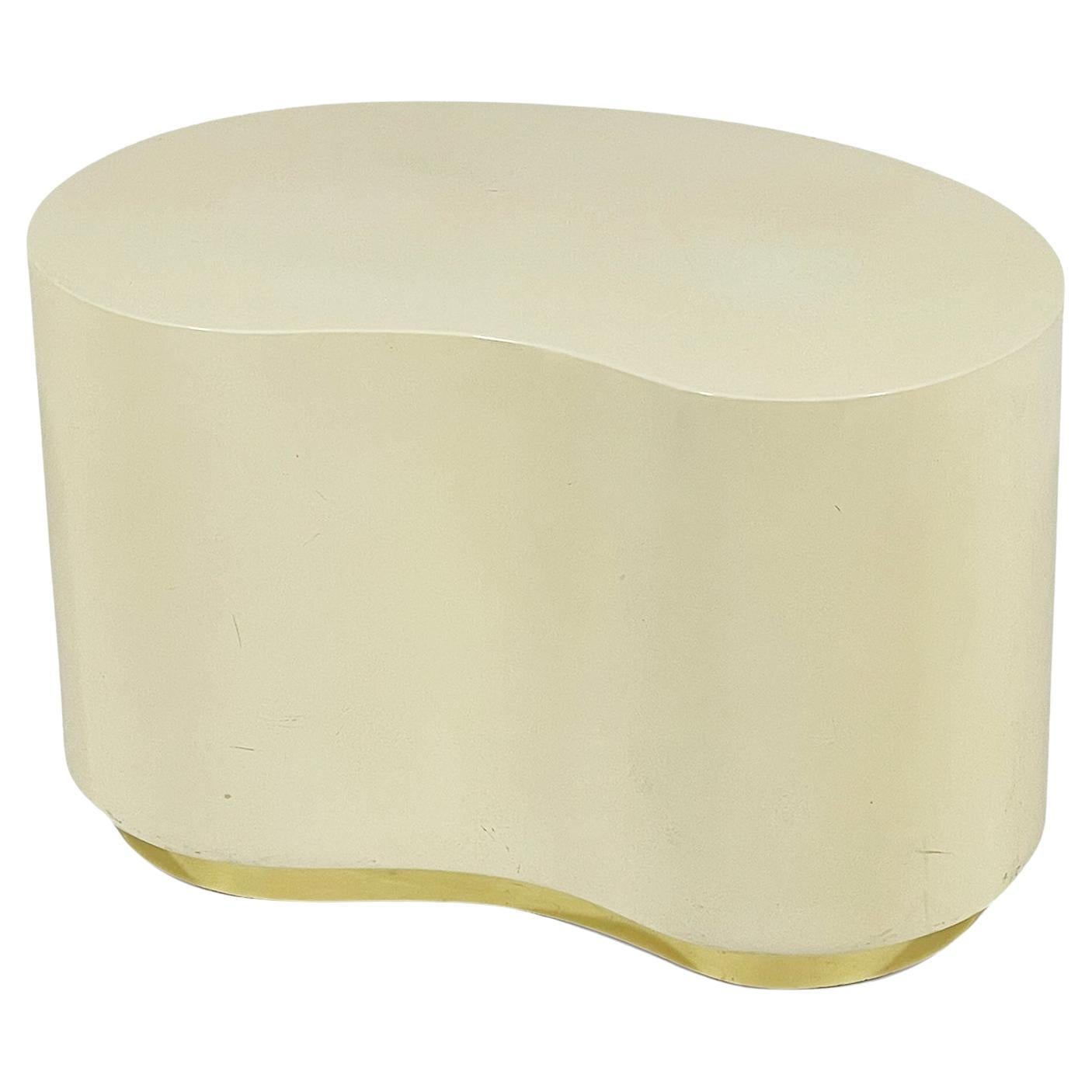 Karl Springer Style Lacquered Side Table For Sale