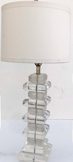 Karl Springer Style Lucite Lamp