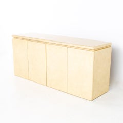 Karl Springer Style Lacquered Goat Skin Sideboard Buffet Credenza