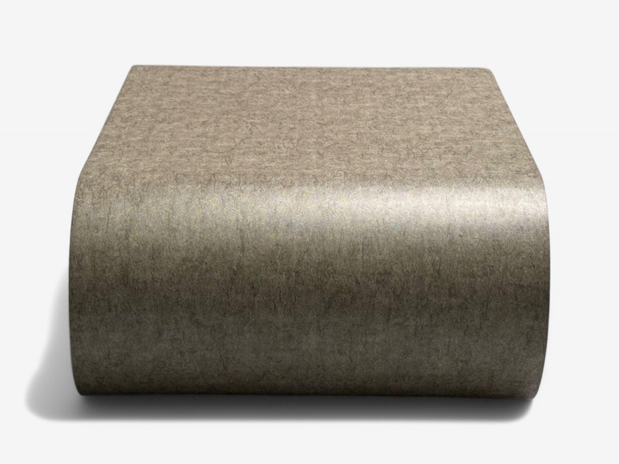 Karl-Springer-Stil, Mid-Century Modern, graues Kunstchagrin, Couchtisch, 1980er (Ende des 20. Jahrhunderts) im Angebot