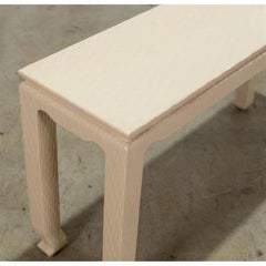 Karl Springer Stil Ming Leinen Konsolentisch