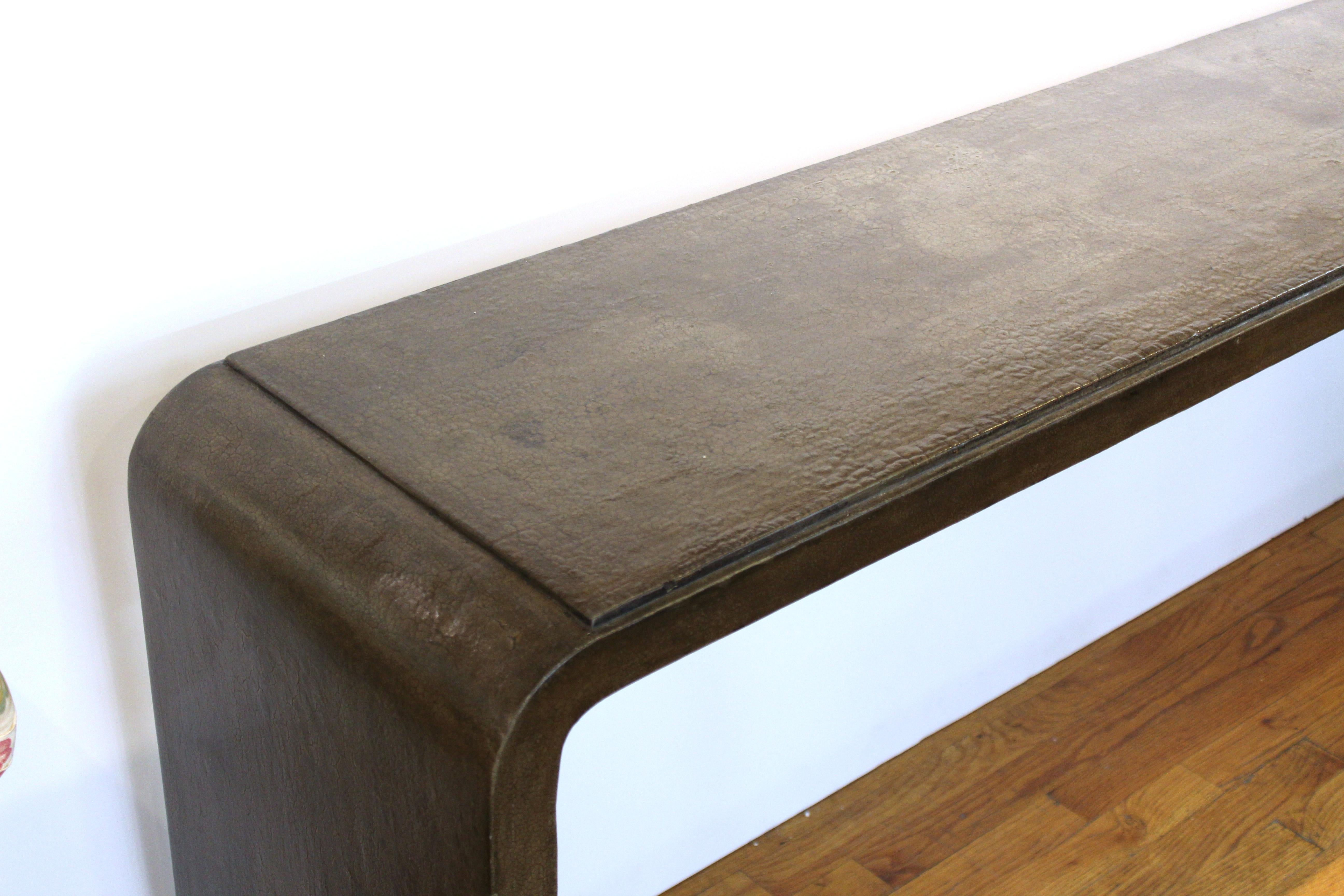 Karl Springer Style Modern Lacquered Console Table 3