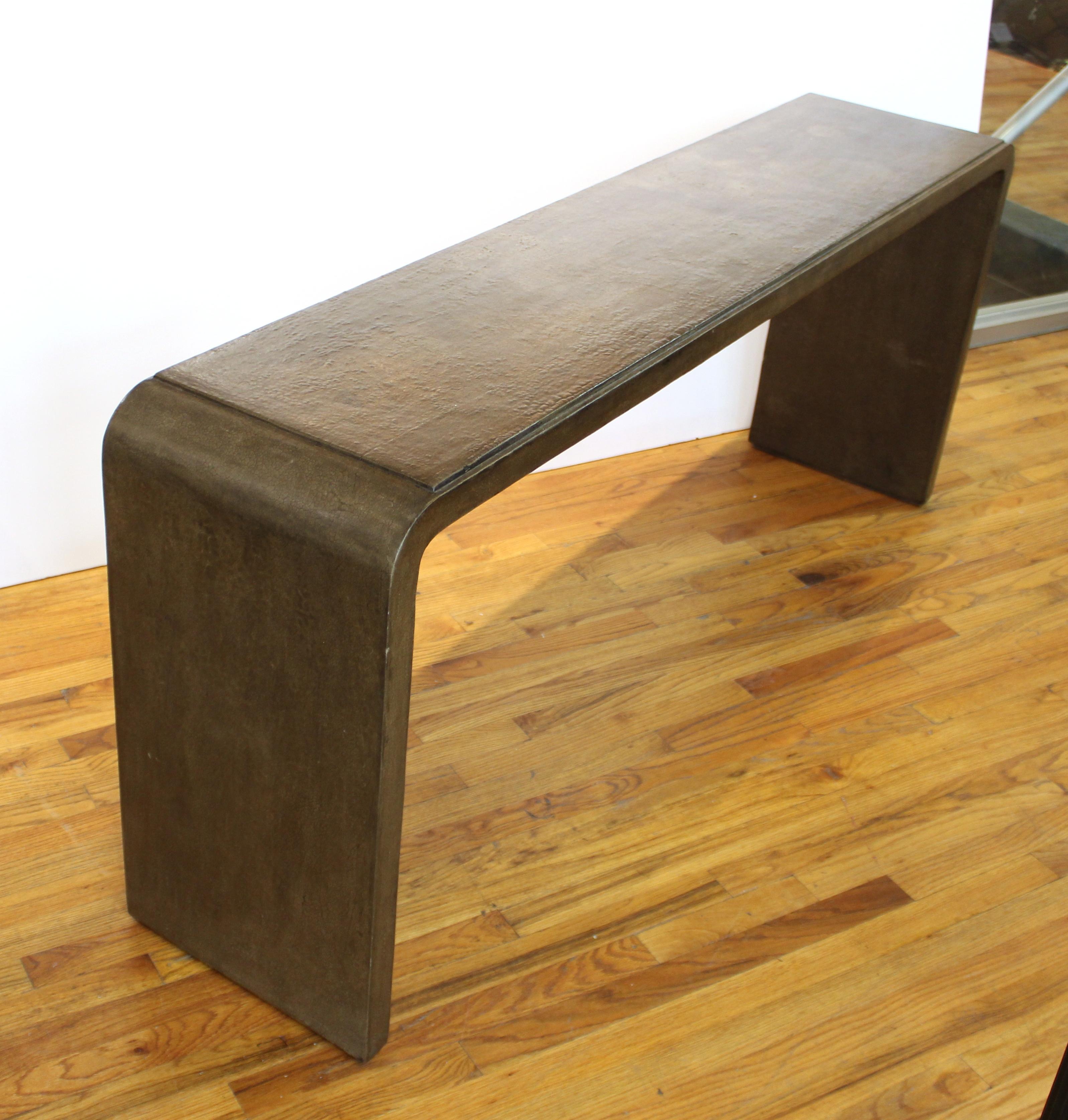 Karl Springer Style Modern Lacquered Console Table 4