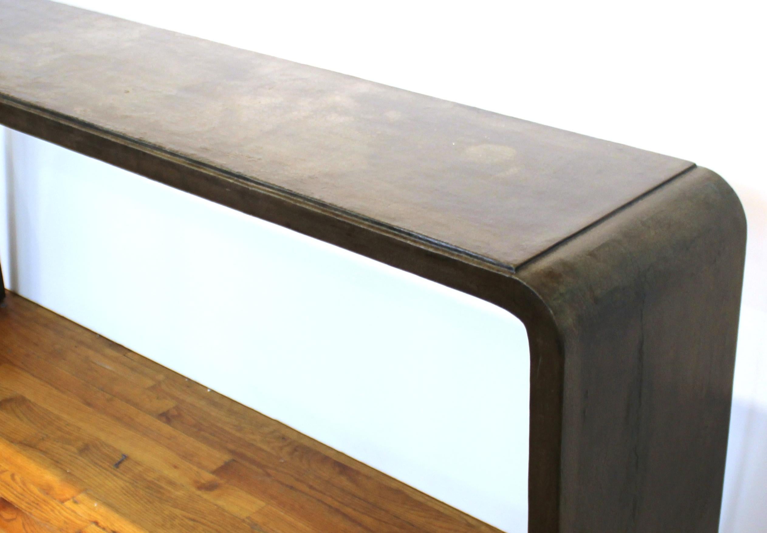 Late 20th Century Karl Springer Style Modern Lacquered Console Table