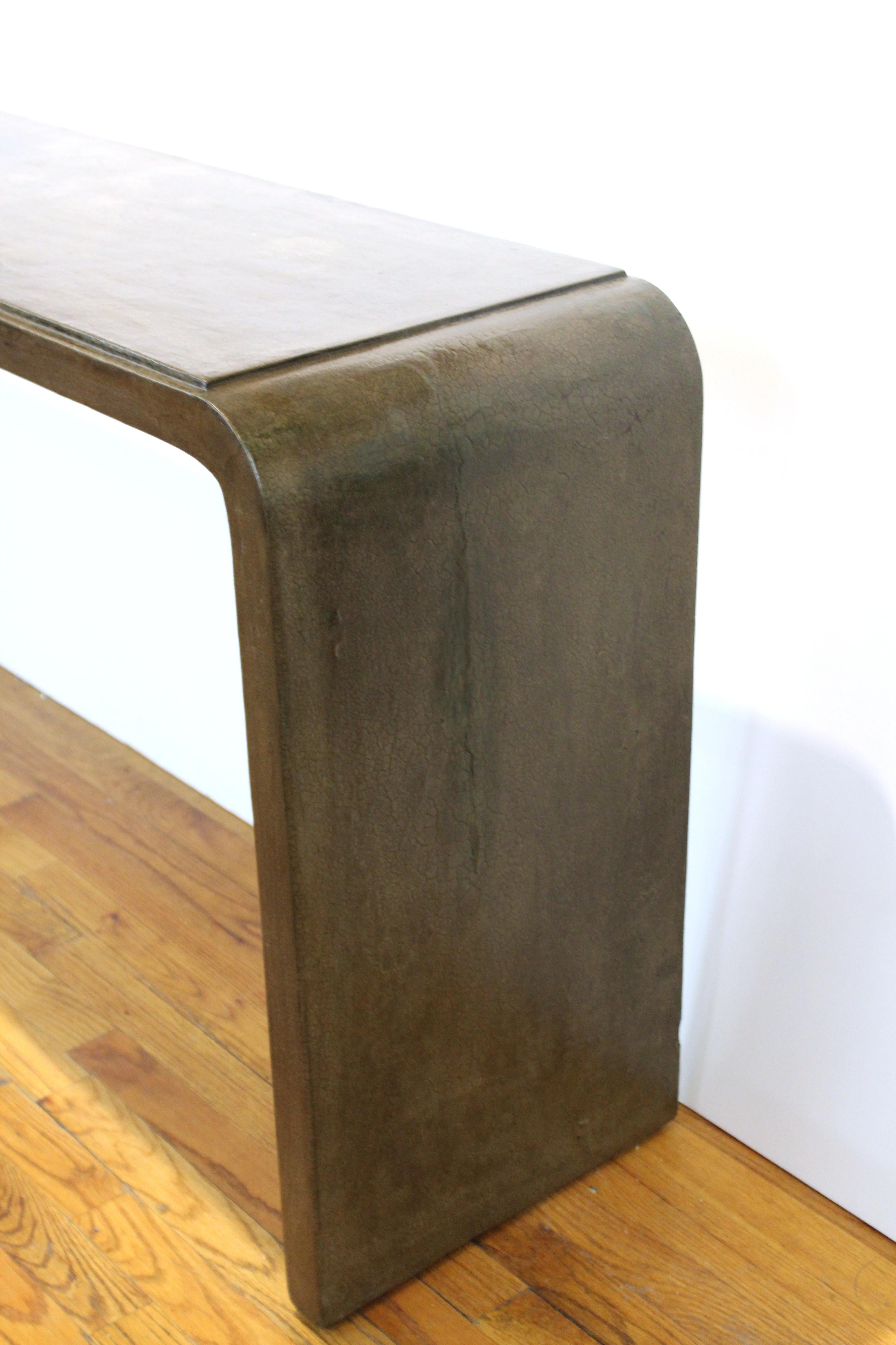 Karl Springer Style Modern Lacquered Console Table 1