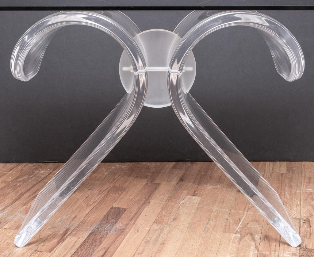 Mid-Century Modern Karl Springer Style Modern Lucite Console table For Sale