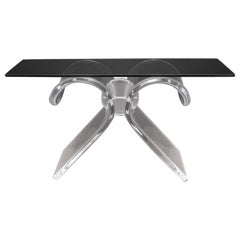 Karl Springer Style Modern Lucite Console table