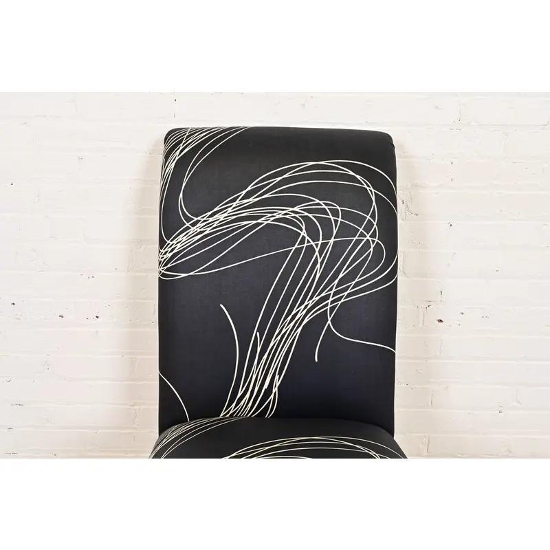 Sedie da pranzo moderne Parsons imbottite in stile Karl Springer, coppia in vendita 2