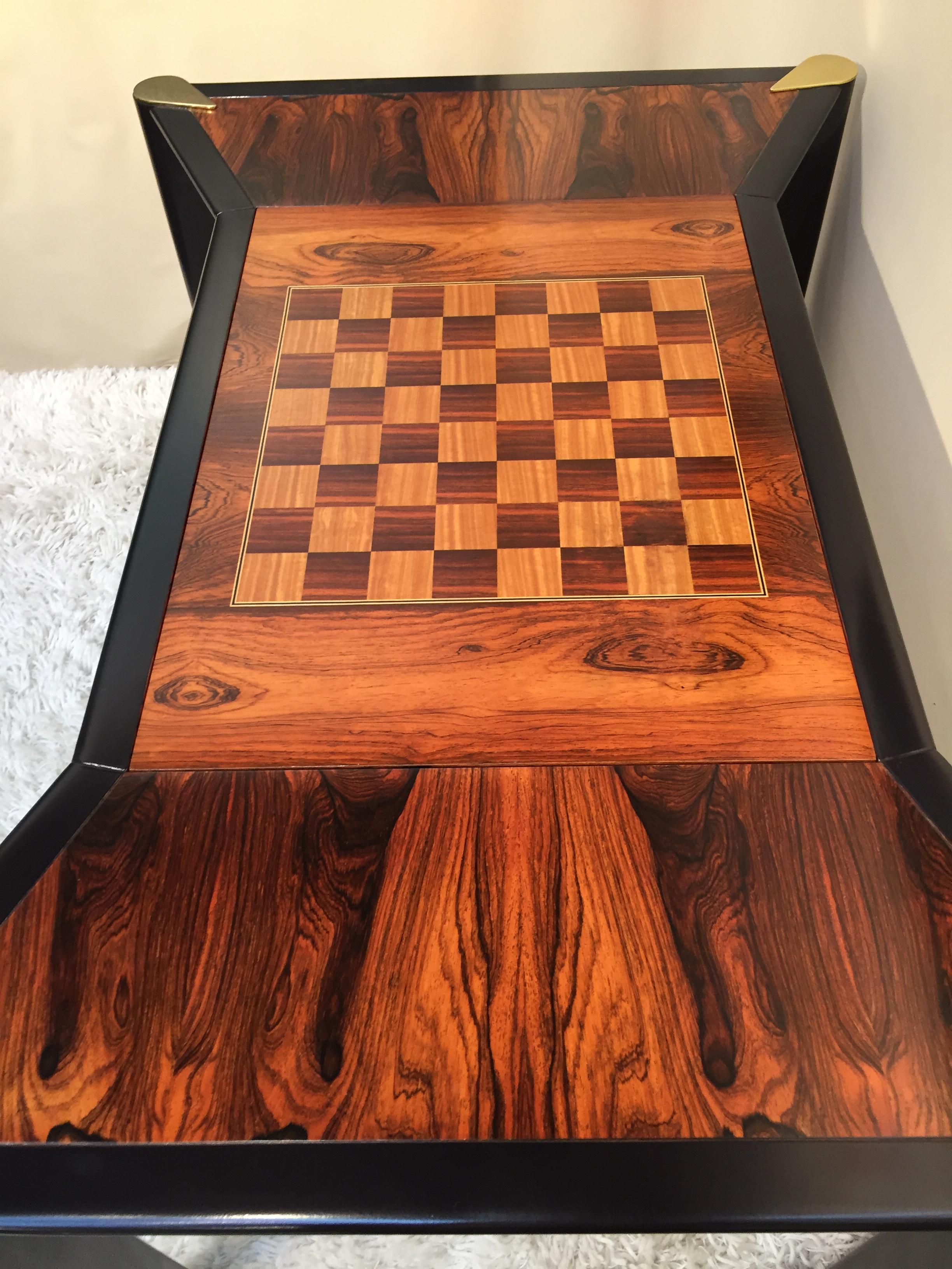 American Rosewood Game Table /Backgammon Chess Checkers Two Sided