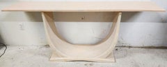 Karl Springer Style Sculptural Console Sofa Table