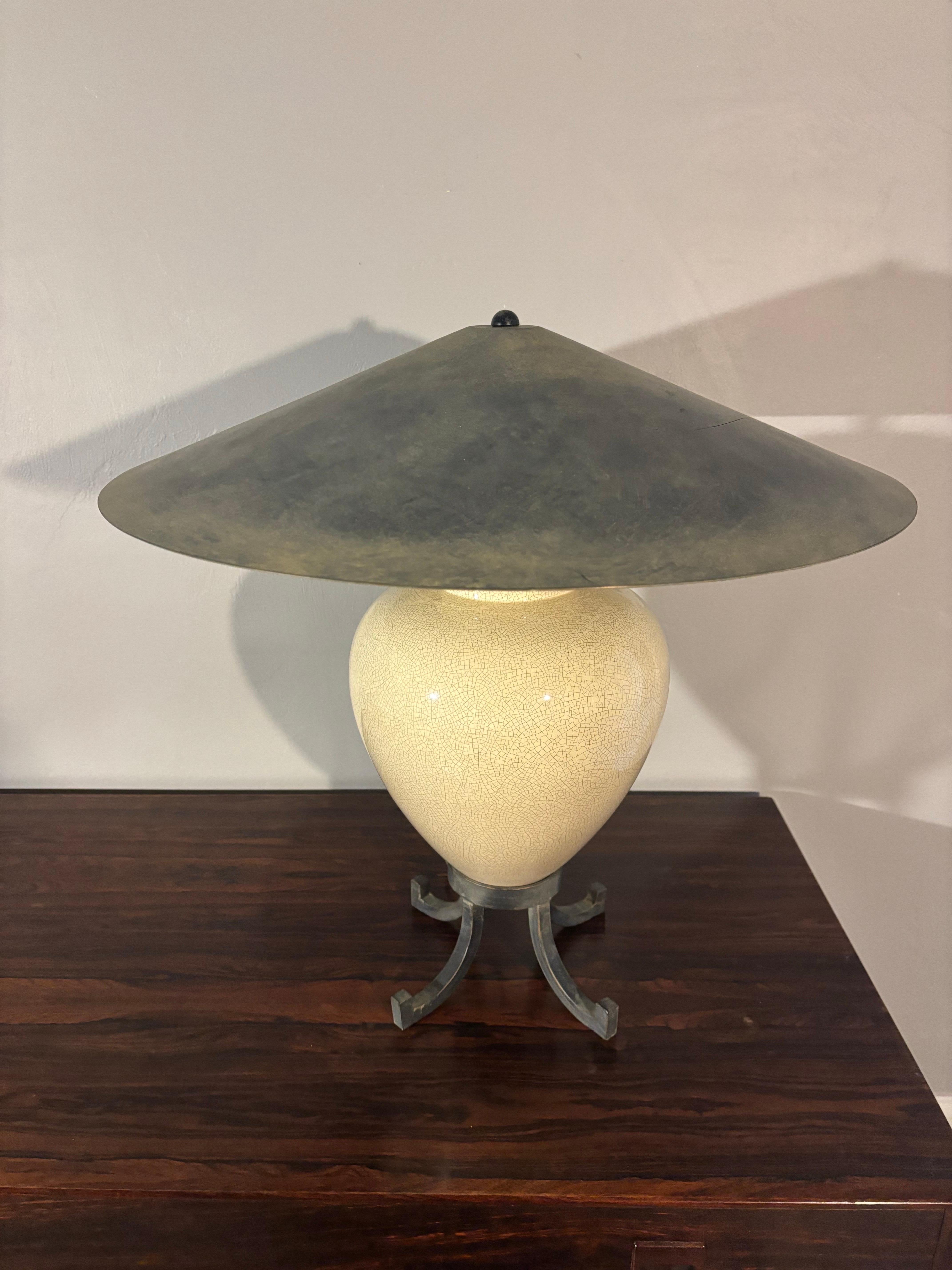 Hollywood Regency Karl Springer Style Table Lamp For Sale