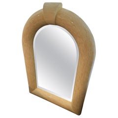 Karl Springer Style Tessellated Antler Art Deco Wall Mirror