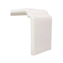 Karl Springer Style White Waterfall Console Table