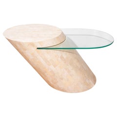 Karl Springer Tessellated Cantilevered Side Table