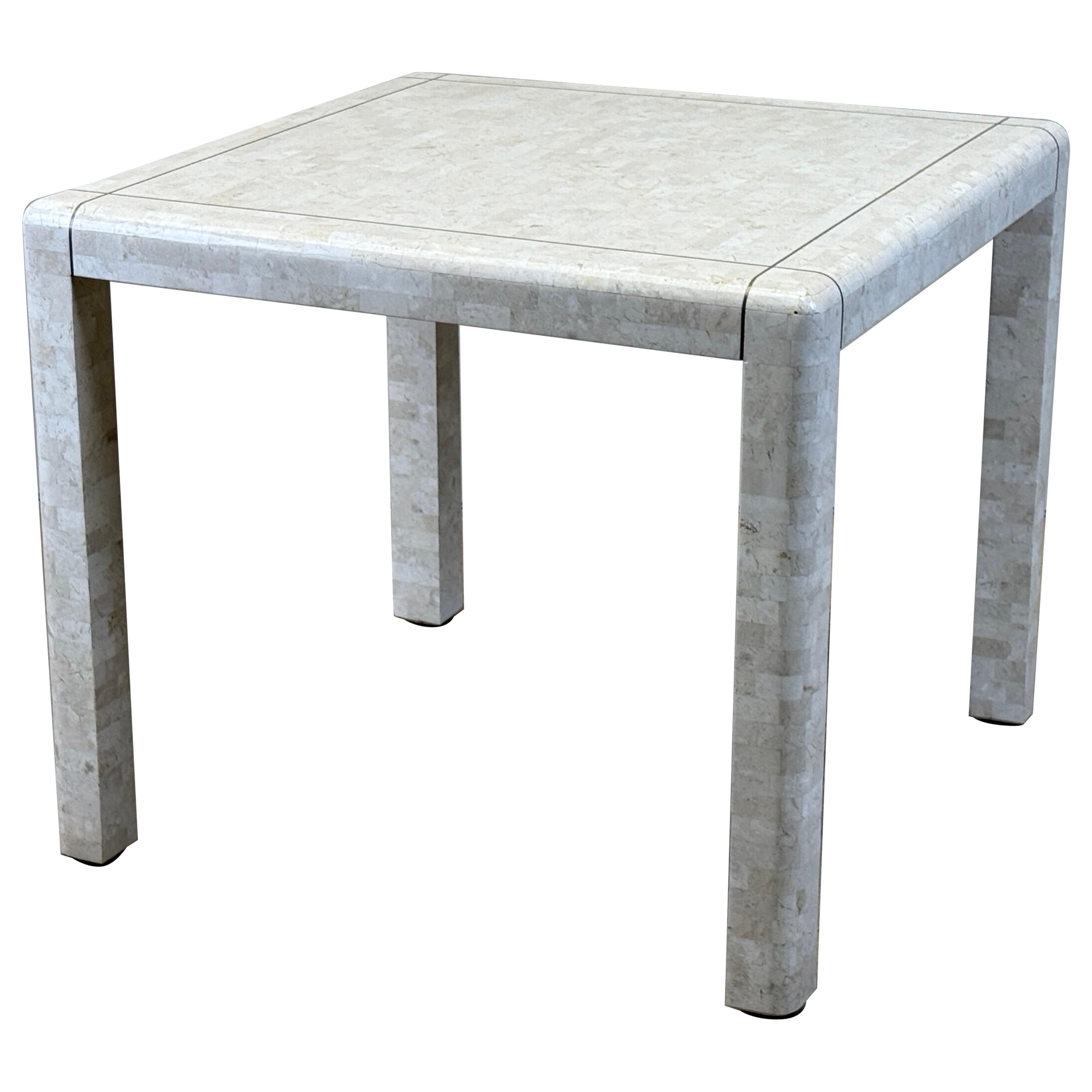 Karl Springer Tessellated Stone Game Table For Sale