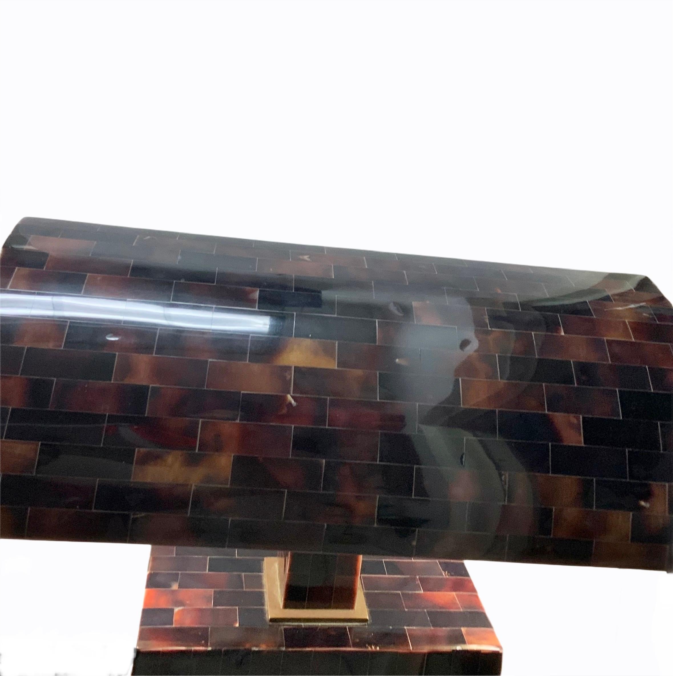 American Karl Springer “Tortoise Shell” Sculptural Desk/Table Lamp