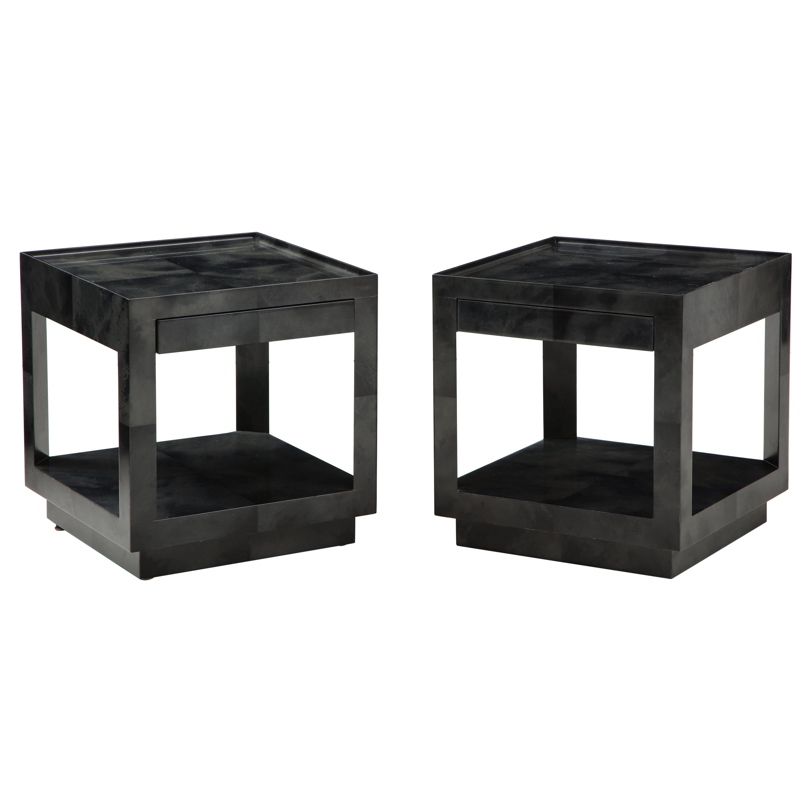 Karl Springer Tray Top End Tables
