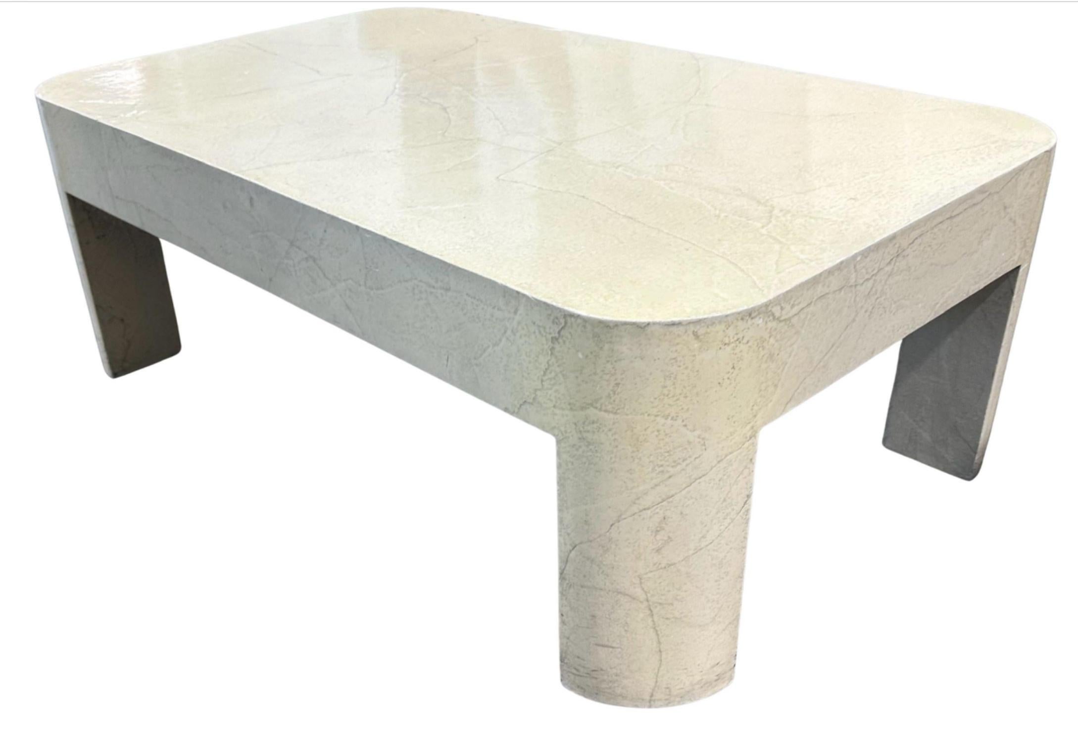 Américain Table de cocktail trompe-l'œil Karl Springer en vente