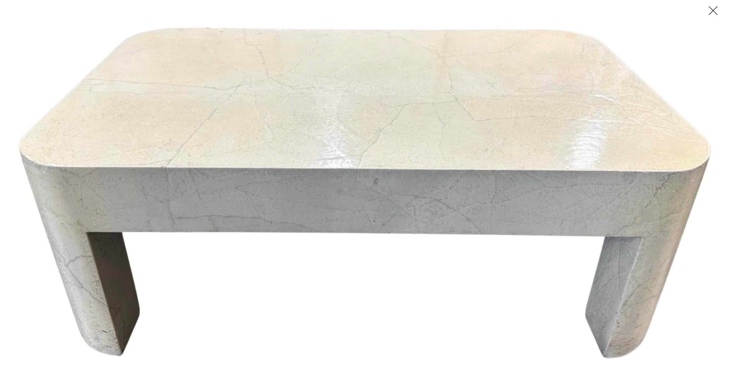 Bois Table de cocktail trompe-l'œil Karl Springer en vente