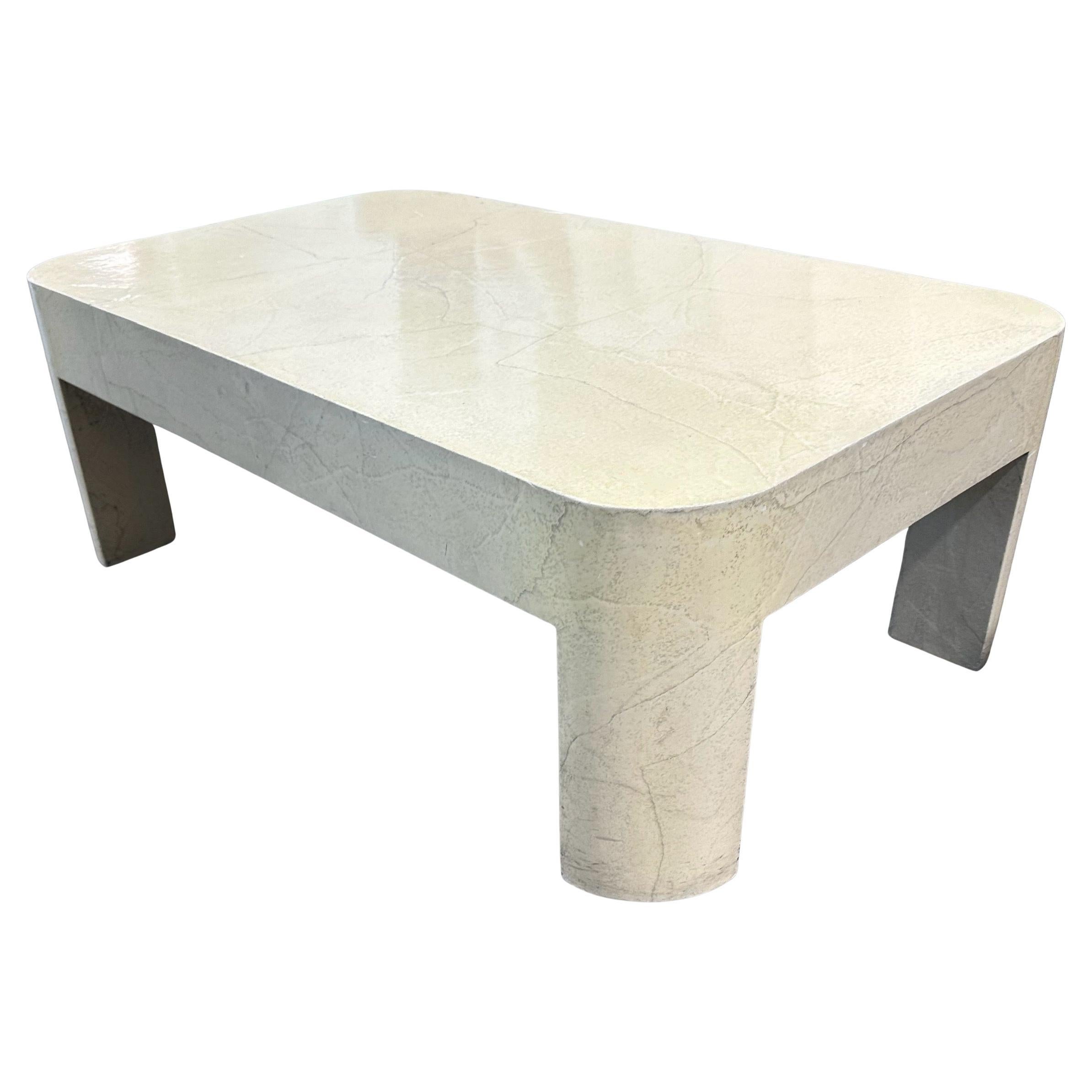 Cocktail Tables di Karl Springer in marmo sintetico