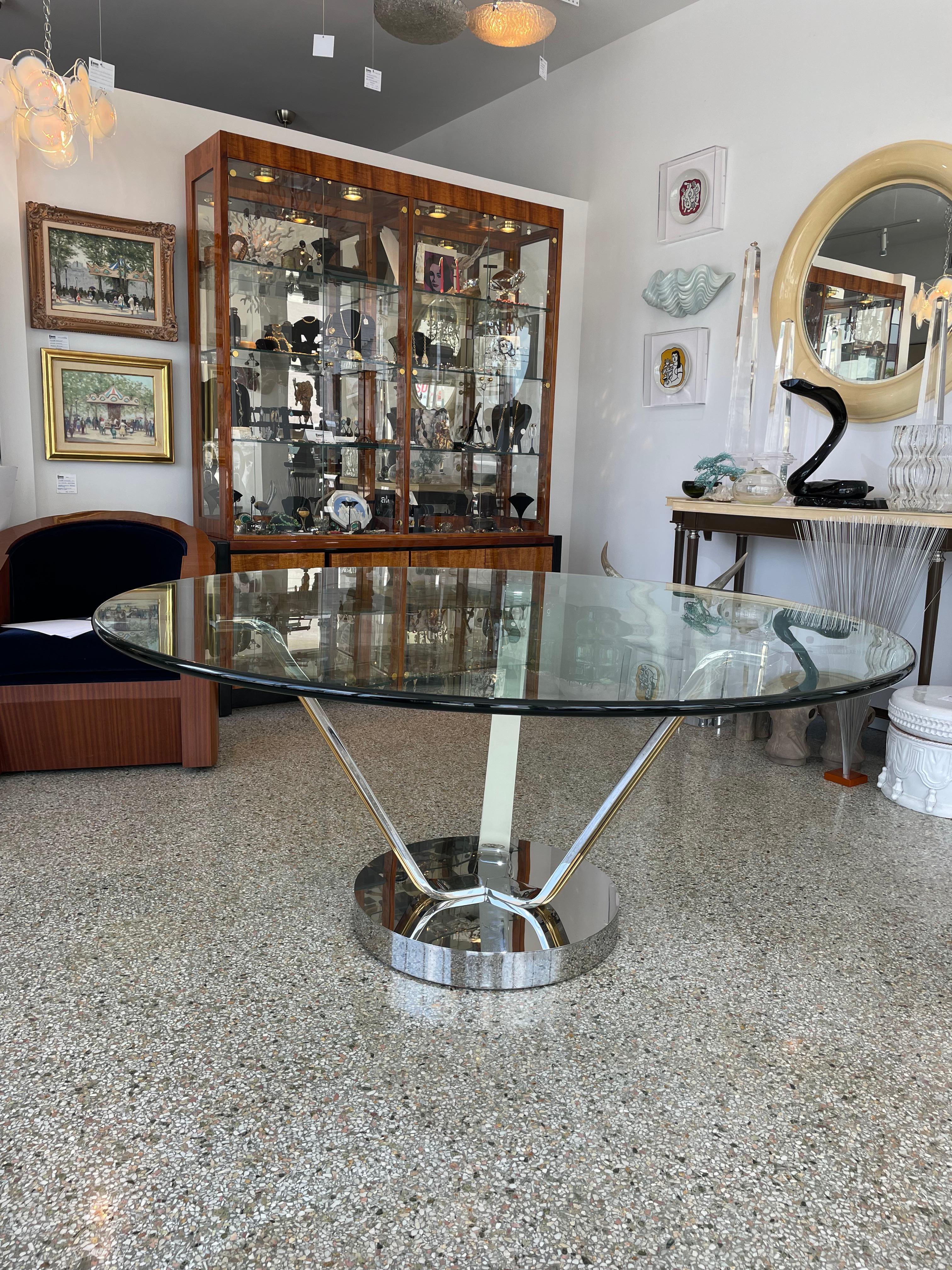 Karl Springer Tulip Dining Table In Good Condition For Sale In West Palm Beach, FL
